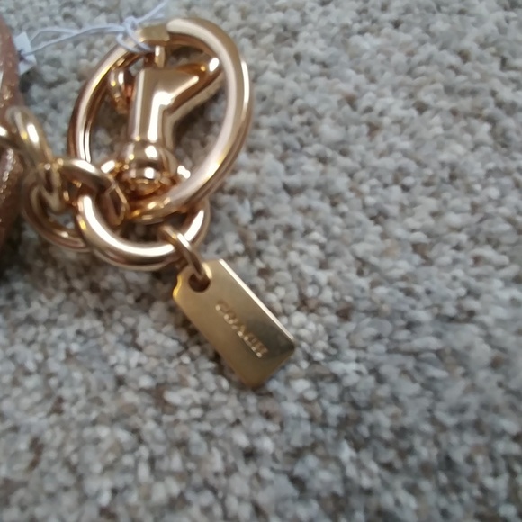 Coach leather mirror key chain charm New w/tags - Picture 6 of 6